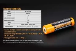FENIX ARB-L18-3500U Rechargeable Battery -The Trail Runner Shop ARB L18 3500U specifications