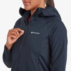MONTANE Fireball Lite Insulated Hooded Jacket - Women's -The Trail Runner Shop FFILHECL FEM FIREBALL LITE HOODIE ECLIPSE BLUE 4