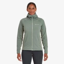 MONTANE Fireball Lite Insulated Hooded Jacket - Women's -The Trail Runner Shop FFILHEUC FEM FIREBALL LITE HOODIE EUCALYPTUS 1