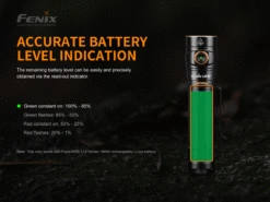 FENIX LD30 Rechargeable Flashlight - 1,600 Lumens -The Trail Runner Shop Fenix LD30 flashlight battery level