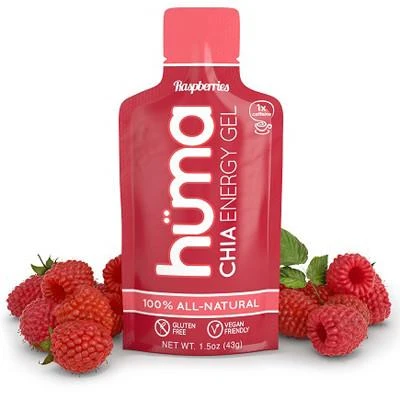 HUMA Chia Energy Gel - Raspberry (Caffeinated) (4pk) 3 HUMA Chia Energy Gel - Raspberry (Caffeinated) (4pk)