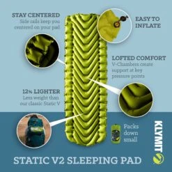 KLYMIT Static V2 Sleeping Pad -The Trail Runner Shop Klymit Amazon StaticV2 CarouselImages v1 02