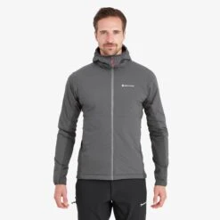 MONTANE Fireball Lite Insulated Hooded Jacket - Men's -The Trail Runner Shop MFBLHELE FIREBALL LITE HOODIE SLATE 1