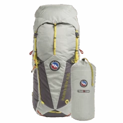 BIG AGNES Parkview 63L Pack - Men's -The Trail Runner Shop Parkview 63L fog 06 front with trash can 600x de67232f da98 4b7c b74f aca07e3b7486