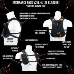 ORANGE MUD Endurance Pack 4L - V2.0 (2L Bladder, 4L Cargo) -The Trail Runner Shop endurance pack 4l v2 0 2l bladder cargo ideal for running and biking 134 95 black orange hydration mud llc clothing outerwear personal 497 1024x1024 0cb539ba 6f80 4c08 915c 3c5002df87ad