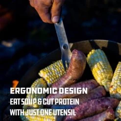 UCO Titanium Utility Spork -The Trail Runner Shop f sp ti ergonomic desgin