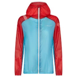 LA SPORTIVA Briza Windbreaker Jacket - Women's -The Trail Runner Shop q09 602402 brizawindbreakerjktw malibubluehibiscus 3