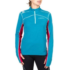 LA SPORTIVA Swift Long Sleeve Shirt - Women's -The Trail Runner Shop q19 635409 swiftlongsleevew crystalcerise 1 1